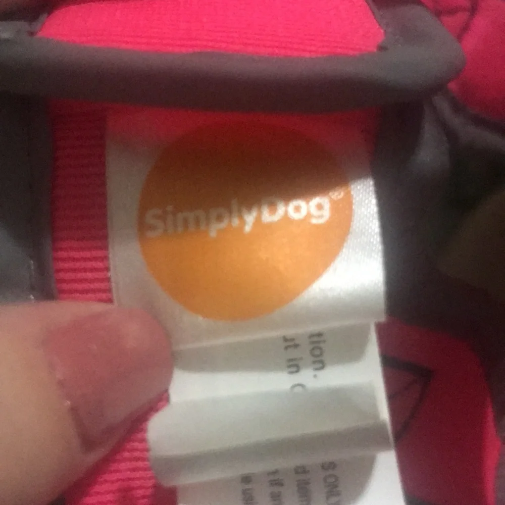 🐾 NWOT Simplydog Neon Pink And Gray Reflective Dog Harness XS